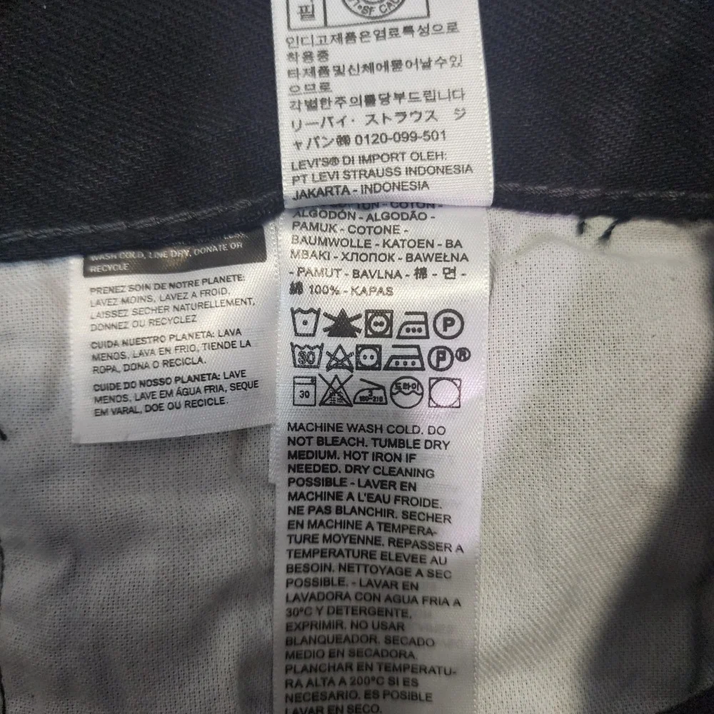 Levis 501 Button Fly Jeans Mens 40x32 Black Original Fit Denim Casual Cotton NWT